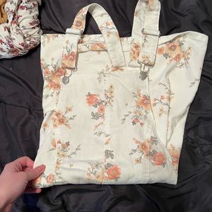 Size Small, floral overalls dress.